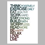 Think positively colored, αφίσα, κάδρο