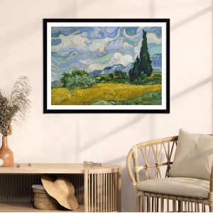 Wheat field with cypresses, Vincent van Gogh, Poster