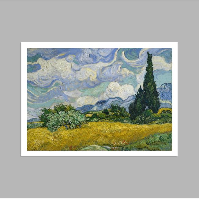 Wheat field with cypresses, Vincent van Gogh, αφίσα, κάδρο