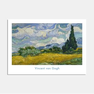 Wheat field with cypresses, Vincent van Gogh, αφίσα, κάδρο 2