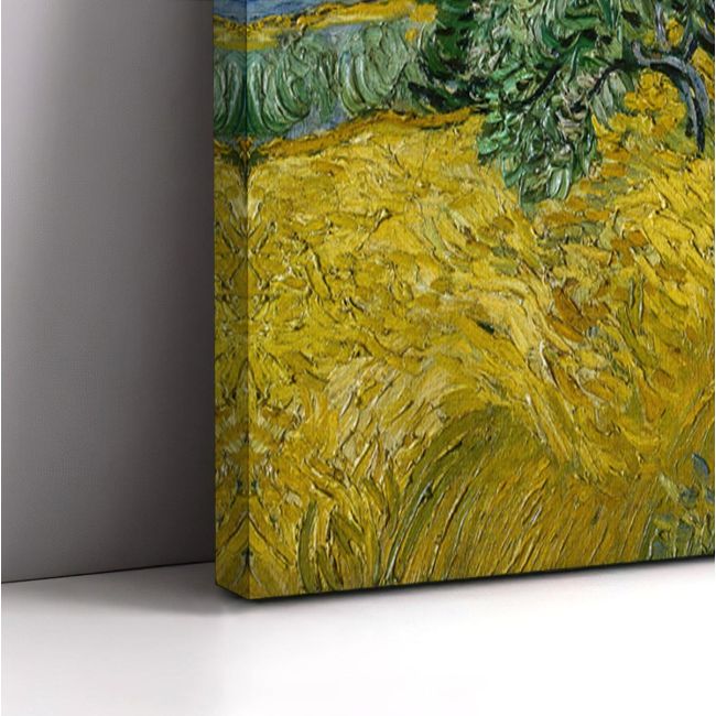Canvas print Wheat field with cypresses, Vincent van Gogh,3 panels