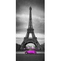 2CV @ Eiffel fuchsia, αυτοκόλλητο - ταπετσαρία  ψυγείου