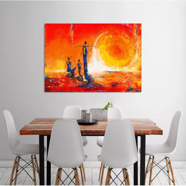 Πίνακας σε καμβά Sunset in Africa I
