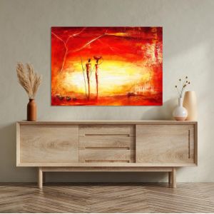 Πίνακας σε καμβά Sunset in Africa