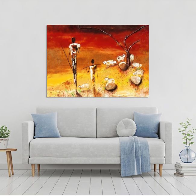 Canvas print Sunset in Africa III