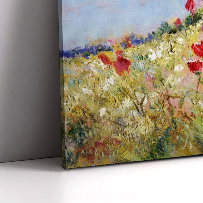 Πίνακας σε καμβά Παπαρούνες, Poppies in summer meadow