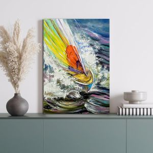 Πίνακας σε καμβά Turbulent waters