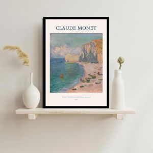 The beach and the Falaise d'Amont, Monet, αφίσα, κάδρο