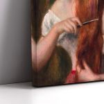 Πίνακας ζωγραφικής Young girl combing her hair, Renoir P. A.