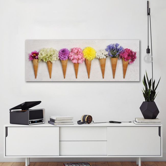 Πίνακας σε καμβά Floral σύνθεση, πανοραμικός
