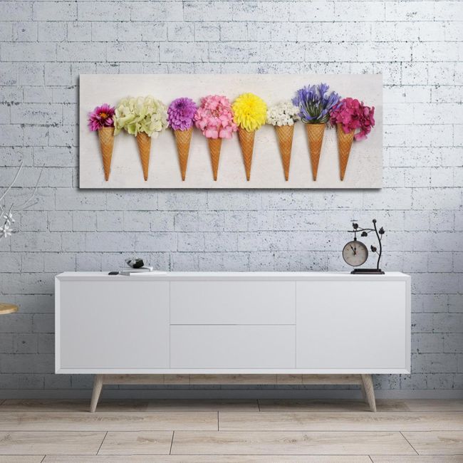 Canvas print Floral composition, panoramic
