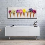 Canvas print Floral composition, panoramic