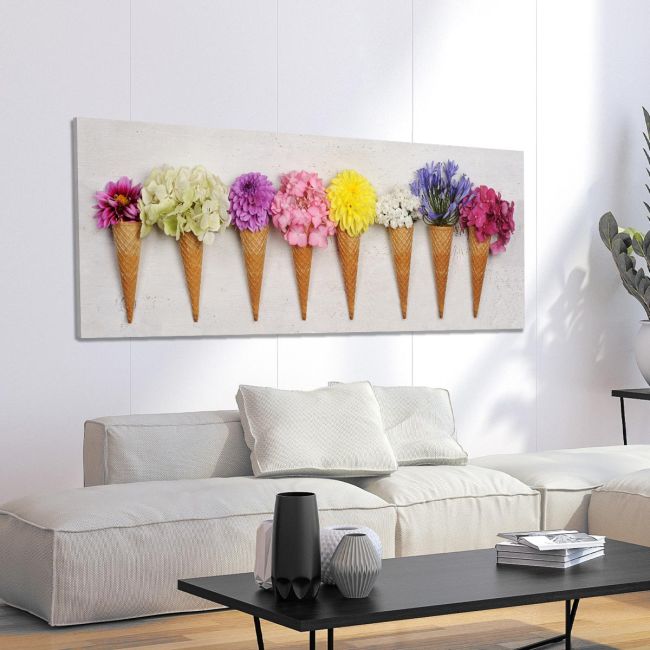 Canvas print Floral composition, panoramic