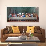 Canvas print The last supper, art I, Leonardo da Vinci panoramic