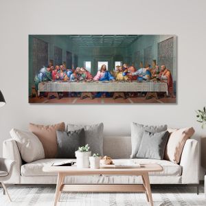 Canvas print The last supper, art I, Leonardo da Vinci panoramic 2
