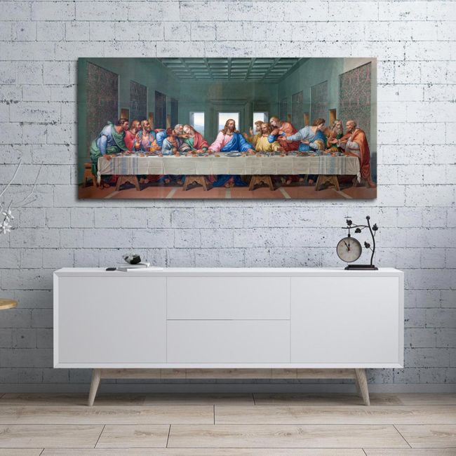 Canvas print The last supper, art I, Leonardo da Vinci panoramic