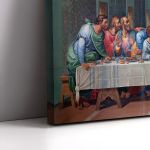 Πίνακας σε καμβά Μυστικός δείπνος, art I, Leonardo da Vinci πανοραμικός