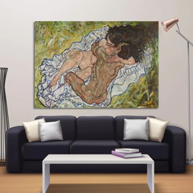 Πίνακας σε καμβά Προσφορά 30x20 cm, The embrace, Schiele Egon