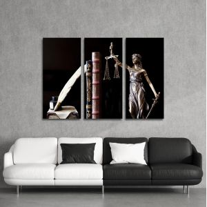 Πίνακας σε καμβά Justice, τρίπτυχος