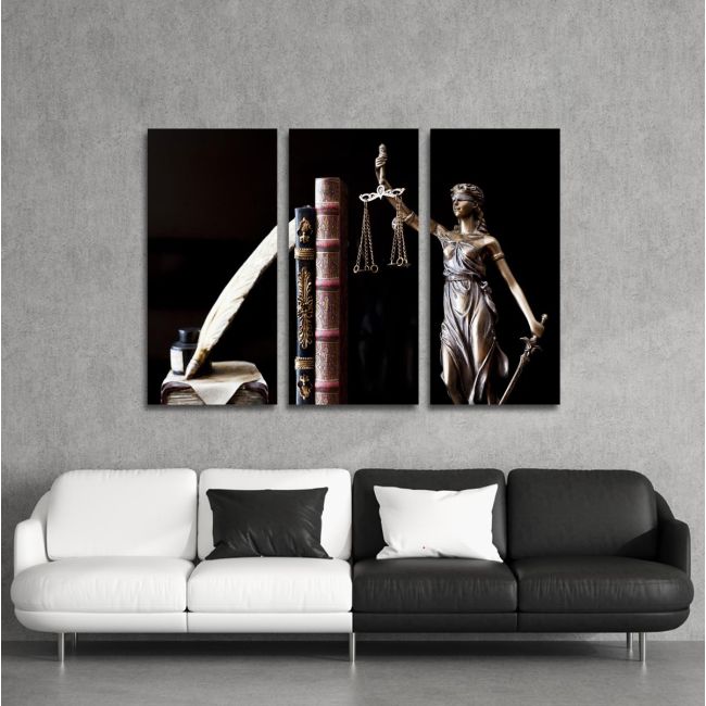 Canvas print Justice 3 panels