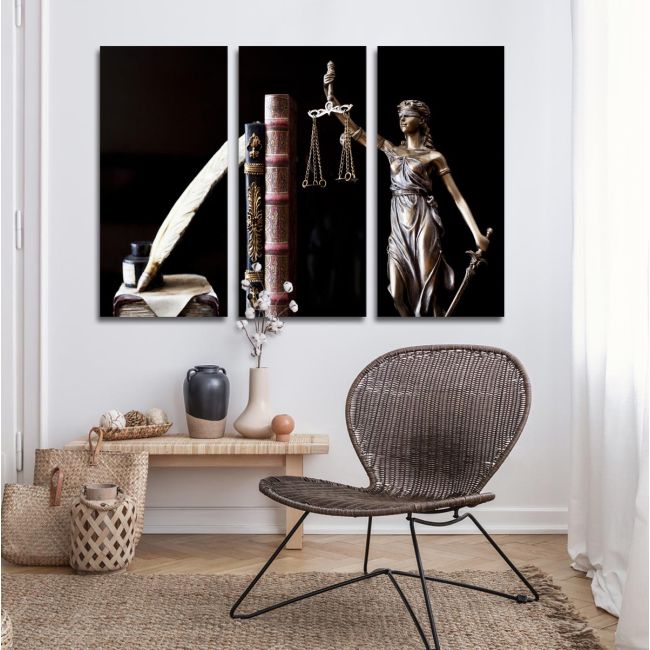 Canvas print Justice 3 panels