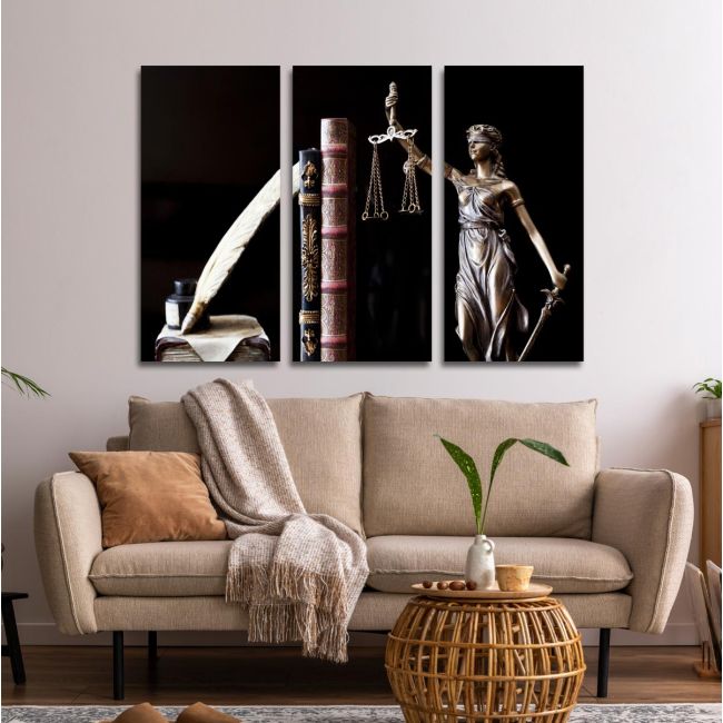 Canvas print Justice 3 panels