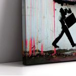 Πίνακας σε καμβά Rainbow rain, Banksy