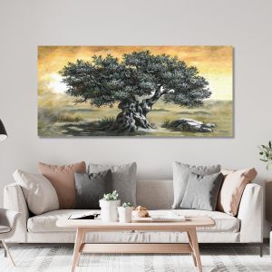 Canvas print Olive tree panoramic 2