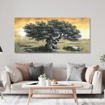 Canvas print Olive tree panoramic