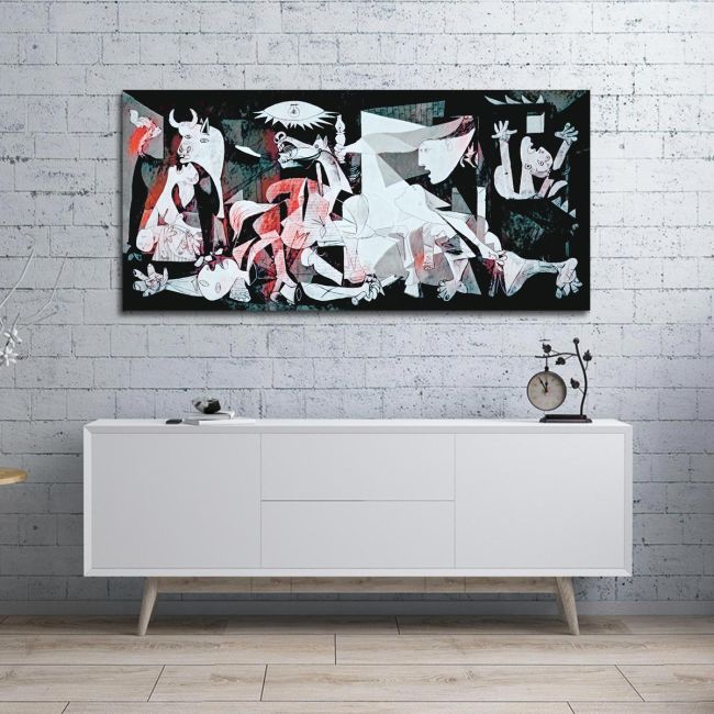 Πίνακας ζωγραφικής Guernica coloured reart (original Picasso P.)