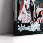 Canvas print Guernica coloured reart (original Picasso P.)