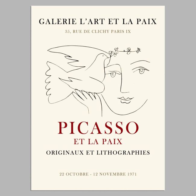 Picasso, Galerie l'art et la paix, Poster
