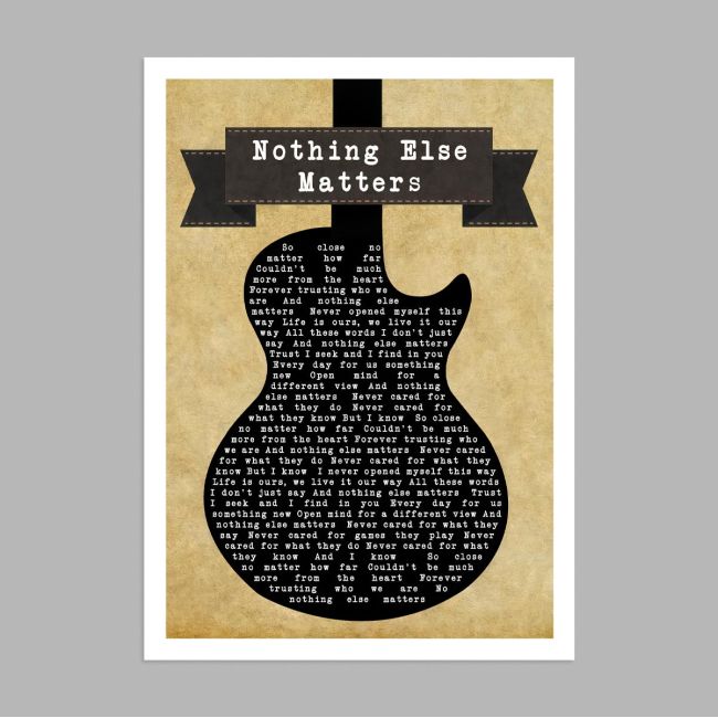 Nothing else matters (in guitar), poster