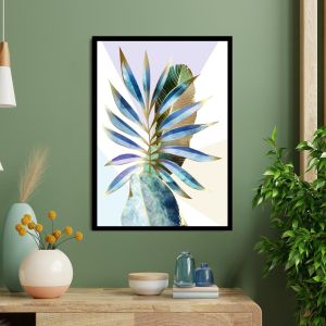 Leaves in golden lines II, poster