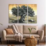 Canvas print Olive tree,3 panels
