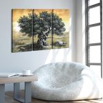 Canvas print Olive tree,3 panels