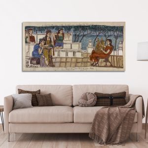 Canvas print Sapfo and Alkaios, Theofilos