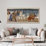 Πίνακας σε καμβά Σαπφώ και Αλκαίος, πανοραμικός, Θεόφιλος