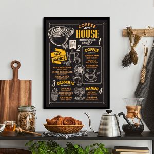 Coffee menu template, poster