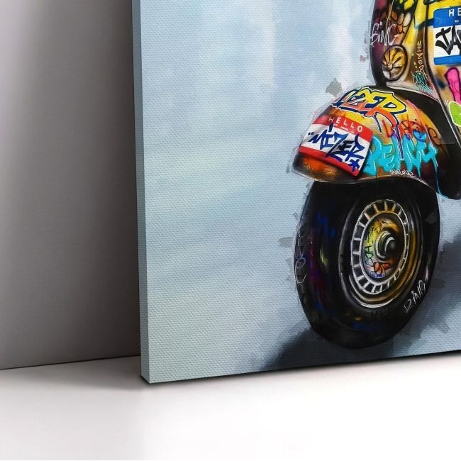 Canvas print Retro contemporary vespa