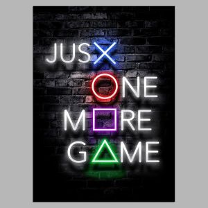 Jusx one more game, αφίσα, κάδρο  2