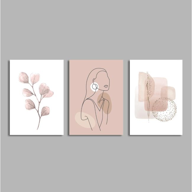 Poster Pink paste celebration, 3 panels