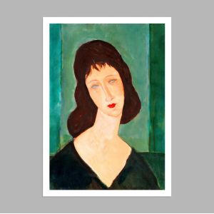 Brown haired lady, Modigliani style, αφίσα, κάδρο 2
