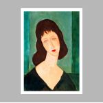 Brown haired lady, Modigliani style, αφίσα, κάδρο