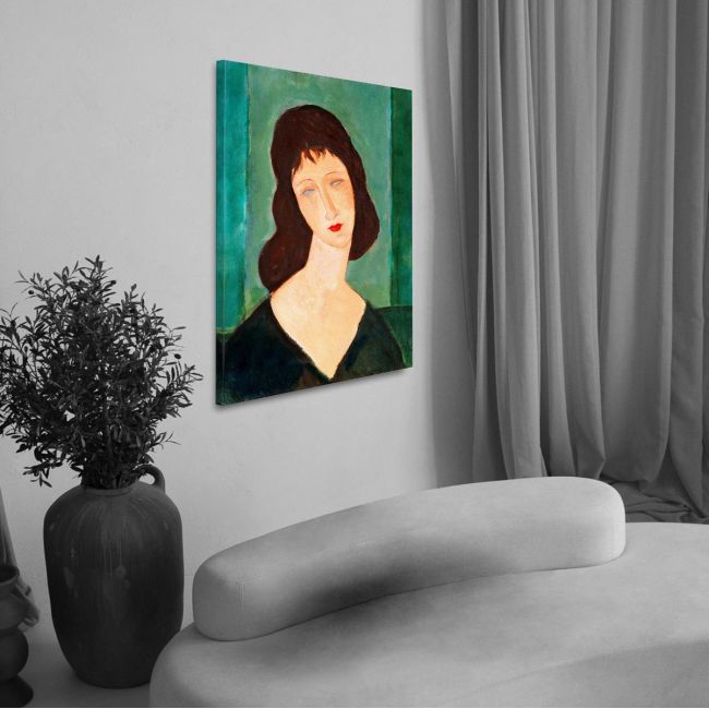 Πίνακας ζωγραφικής Brown haired lady, Modigliani style