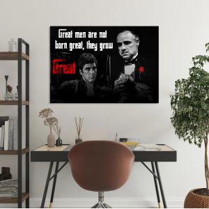 Πίνακας σε καμβά,Great men, The godfather θέμα