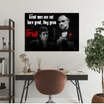 Πίνακας σε καμβά,Great men, The godfather θέμα
