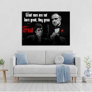 Πίνακας σε καμβά,Great men, The godfather θέμα 2