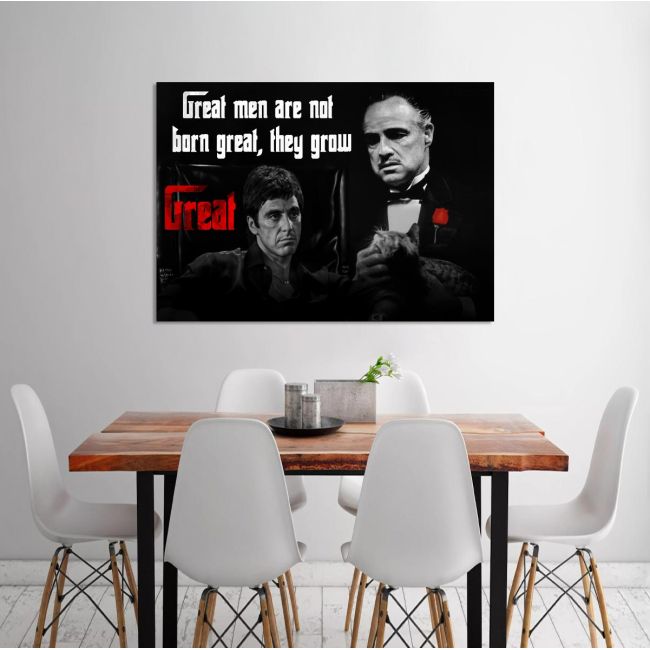 Canvas print, Great men, The godfather theme