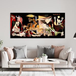 Canvas print Guernica coloured I reart (original Picasso P.) 2